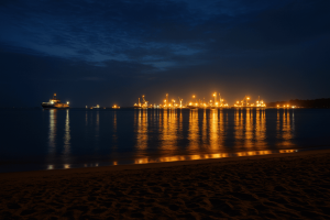 Labuan's financial offshore district,symbolizing the dynamic hub for international business and financial services. This vibrant scene showcases Labuan as a prominent financial centre, attracting various companies and tailored financial solutions.